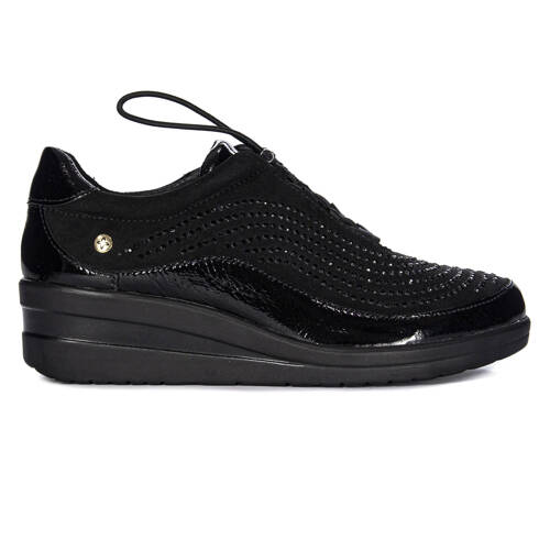 Maciejka Women's Black Leather Low Shoes