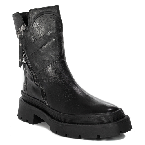 Maciejka Women's Black with light silver glow Boots