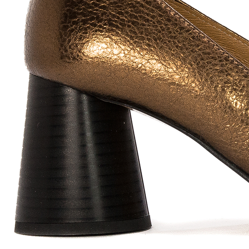 Maciejka Women's |Gold Leather Pumps 