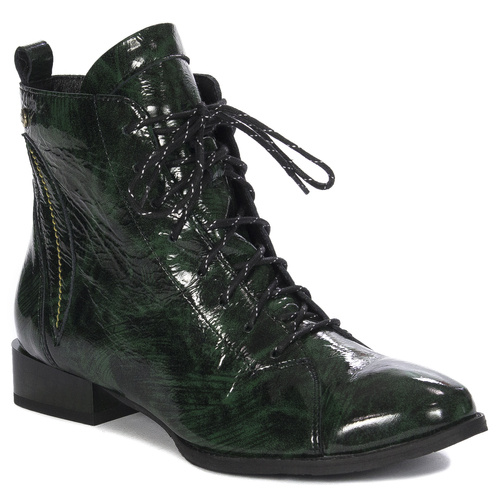 Maciejka Women's Green Pattented Leather Boots