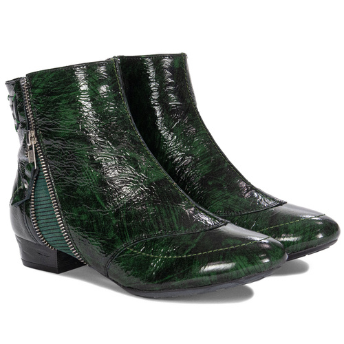 Maciejka Women's Green Pattented Leather Boots