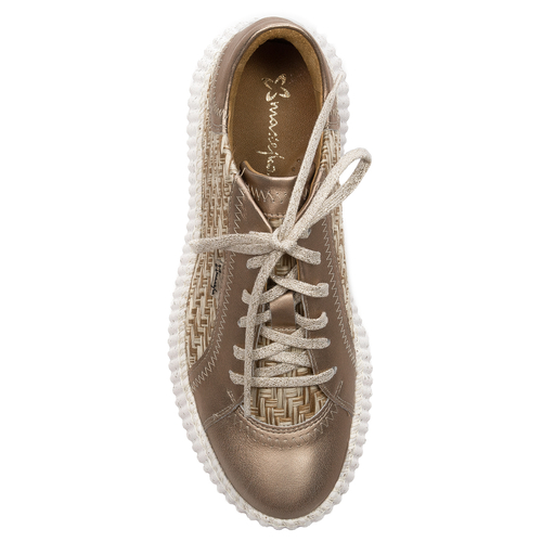 Maciejka Women's Leather Gold Sneakers