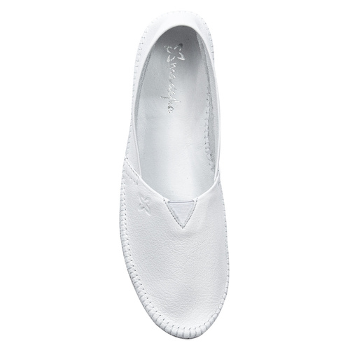 Maciejka Women's Leather Half Shoes White