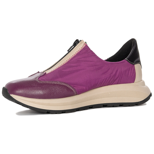 Maciejka Women's Leather Sneakers Fuxia