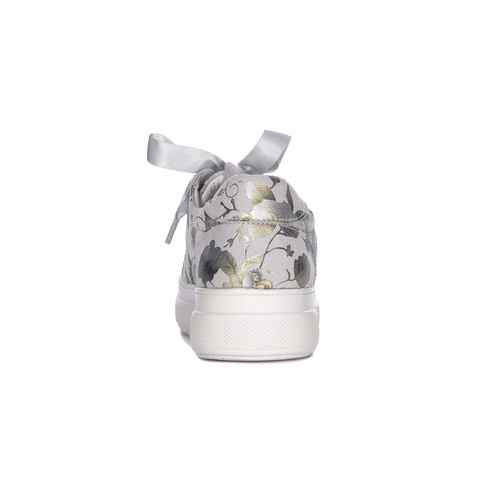 Maciejka Women's Leather Sneakers Grey Flowers