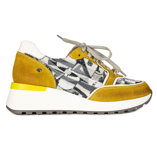 Maciejka Women's Leather Yellow Sneakers