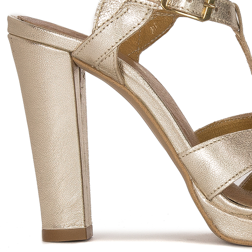 Maciejka Women's Sandals On Heel Gold