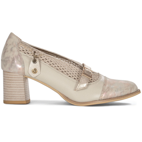 Maciejka Women's Shoes Light Beige + Gold