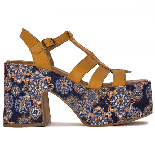 Maciejka Women's Yellow + Flowers Sandals