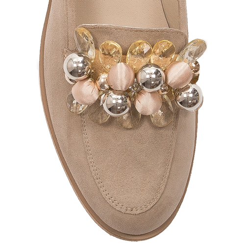 Maciejka Women's beige Flat Shoes New ornament