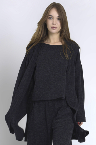 Maciejka Women's knitted blouse Lucia Graphite