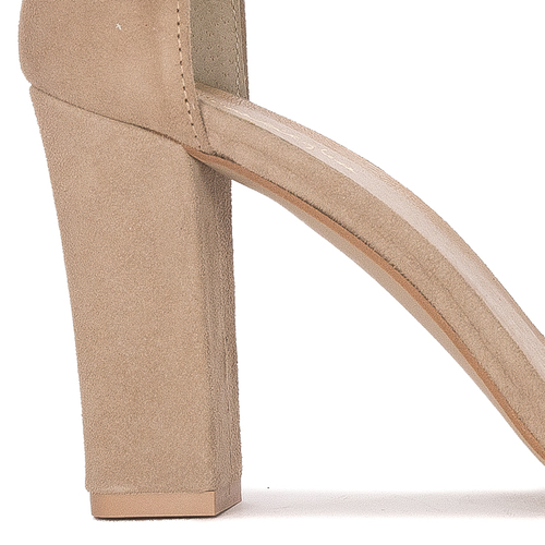 Maciejka women's velor Beige Sandals