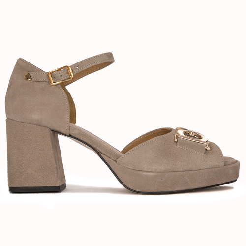 Maciejka women's velor Beige Sandals