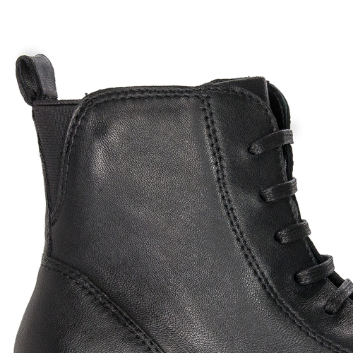 Marco Tozzi Black Comb leather Lace-up Boots