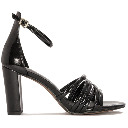 Marco Tozzi Black Patent Women's Sandals