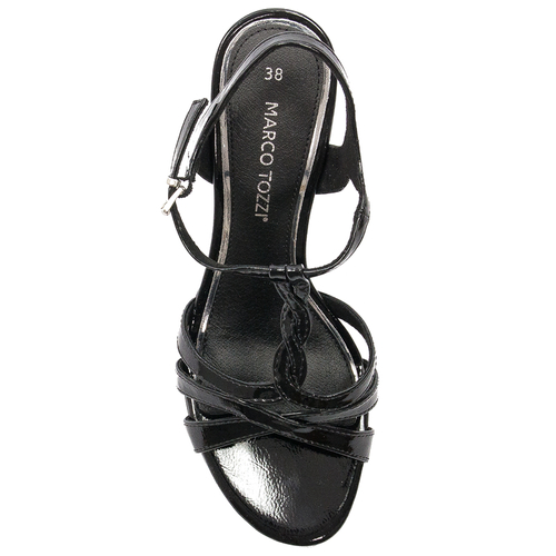 Marco Tozzi Black Patent Women's Sandals