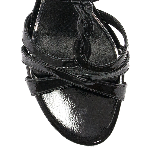 Marco Tozzi Black Patent Women's Sandals