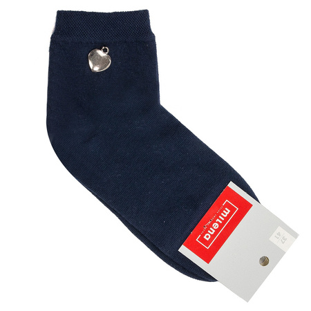 Milena navy socks with a tag