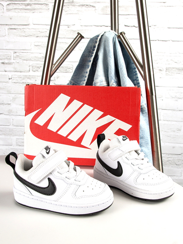 Nike Court Borough Low 2 (TDV) White / Black baby shoes