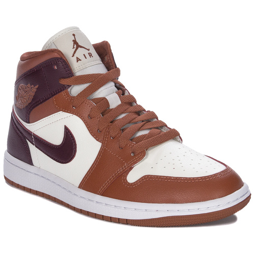 Nike WMNS Air Jordan 1 Mid Dusty Peach Night Maroon - Sail Sneakers