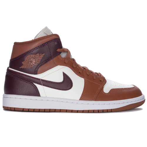 Nike WMNS Air Jordan 1 Mid Dusty Peach Night Maroon - Sail Sneakers