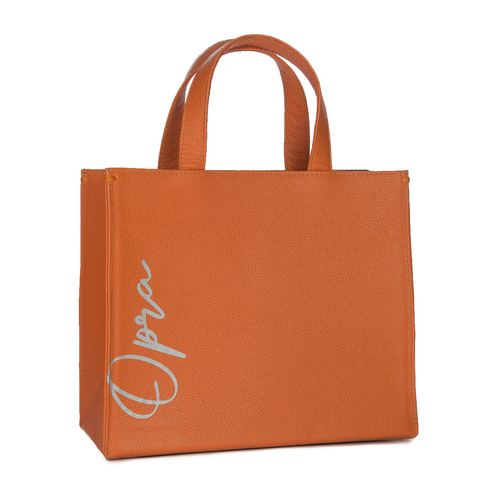 OPRA Women's leather Open Orange handbag