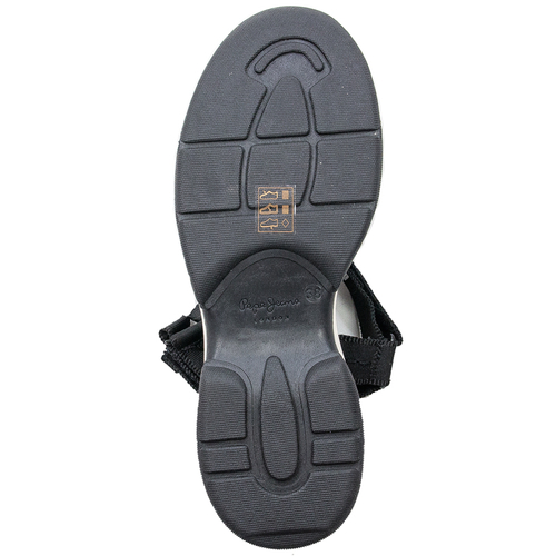 Pepe Jeans Black Grubo Logo Sandals