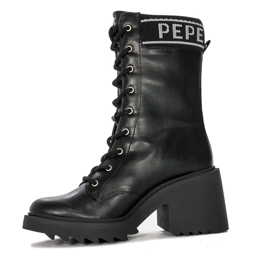 Pepe Jeans Women's Boot Boss Logo Black
