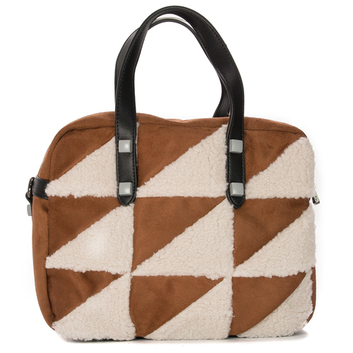 Pepe Moll 232250 Truiangle Cuero/Off Women's Brown And Beige Bag