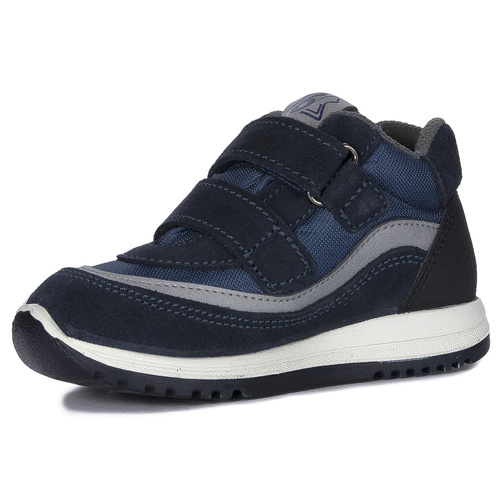 Primigi children's velcro leather navy blue sneakers