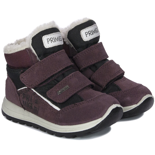 Primigi children's velcro suede leather Scamosc/T.Tecnic/Vino boots