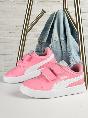 Puma Girls' shoes with Velcro Courtflex v2 V PS Pink
