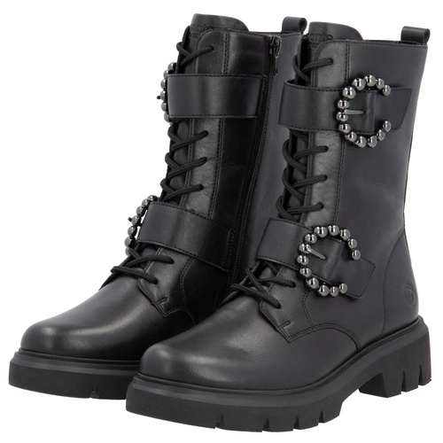 Remonte Women's Black Leather warmed Boots