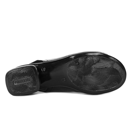 Remonte Women's Velcro Leather Black Sandals