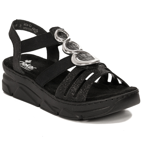 Rieker Black Schwarz Sandals