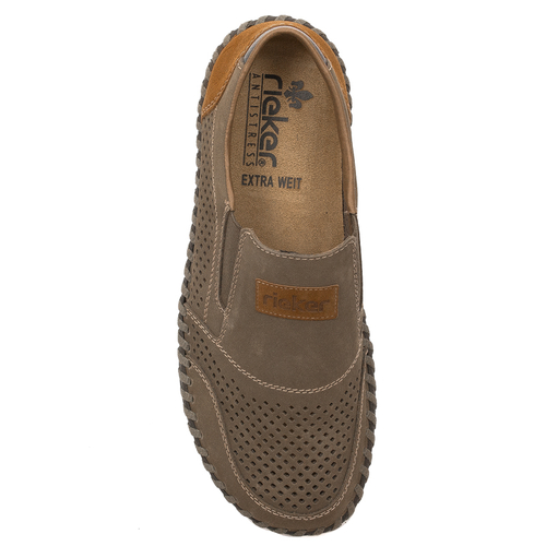Rieker Men's Beige Slip-on Low Shoes