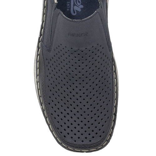 Rieker Men's Blue Slip-on Low Shoes