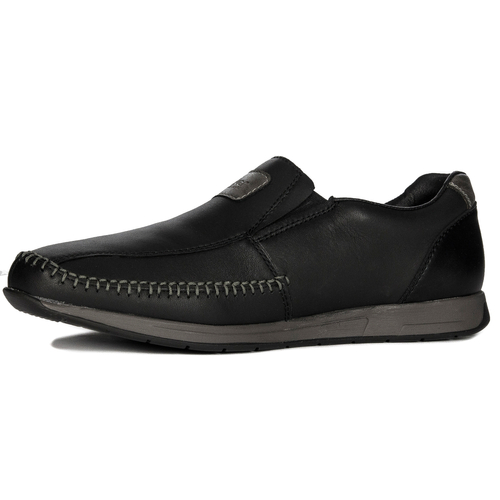 Rieker Men's black slip-on low shoes