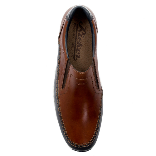 Rieker Men's slip-on low shoes brown brązowe