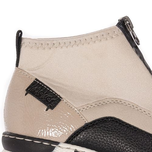 Rieker N6352-60 women's Beige Combination Low Shoes