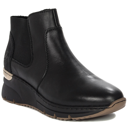 Rieker N6355-00 Warned Black Boots