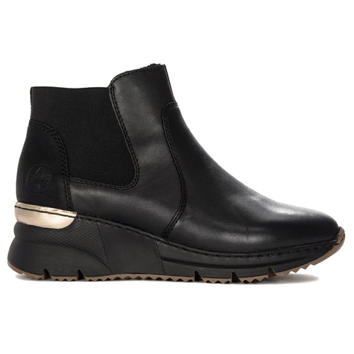 Rieker N6355-00 Warned Black Boots