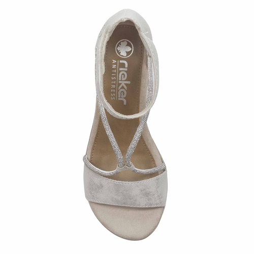 Rieker Silver Platinum Sandals