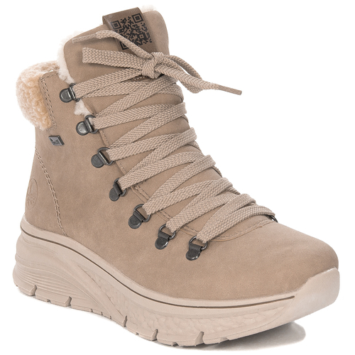 Rieker Warned Brown Lace-Up Boots