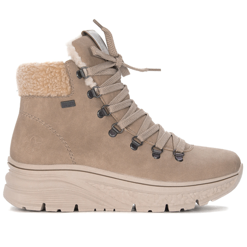 Rieker Warned Brown Lace-Up Boots