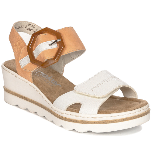 Rieker White Combination women's sandals