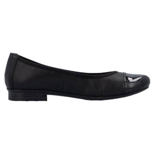 Rieker Women's Black Leather Ballerina