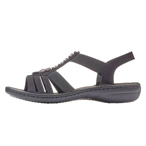 Rieker Women's Black Sandals 