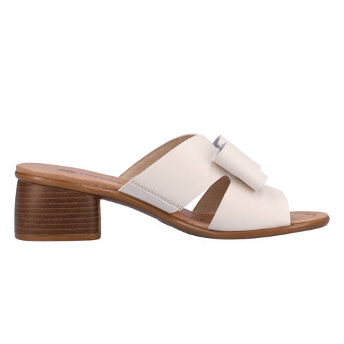 Rieker Women's Leather Velcro Beige