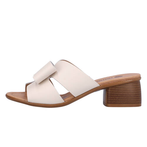 Rieker Women's Leather Velcro Beige